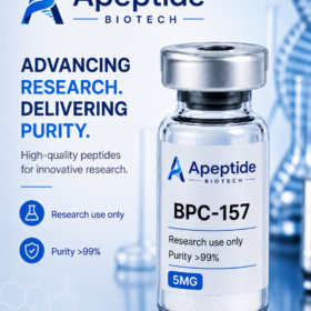 BPC 157 peptide research vial by A Peptide Biotech