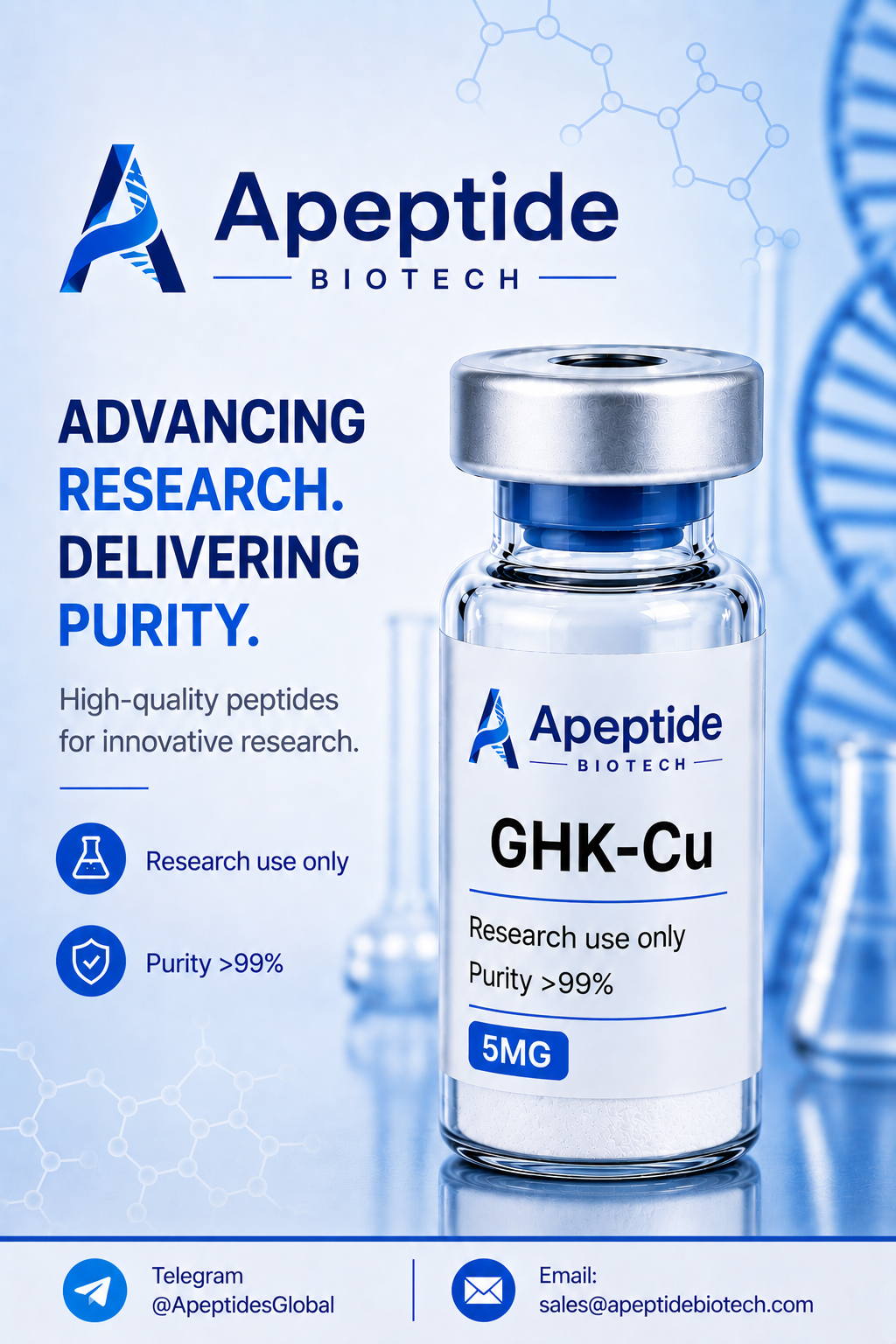GHK-Cu peptide research vial