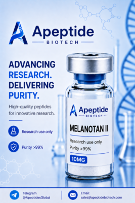 Melanotan II peptide vial for research