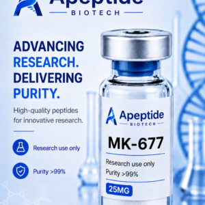 MK 677 Ibutamoren research peptide vial