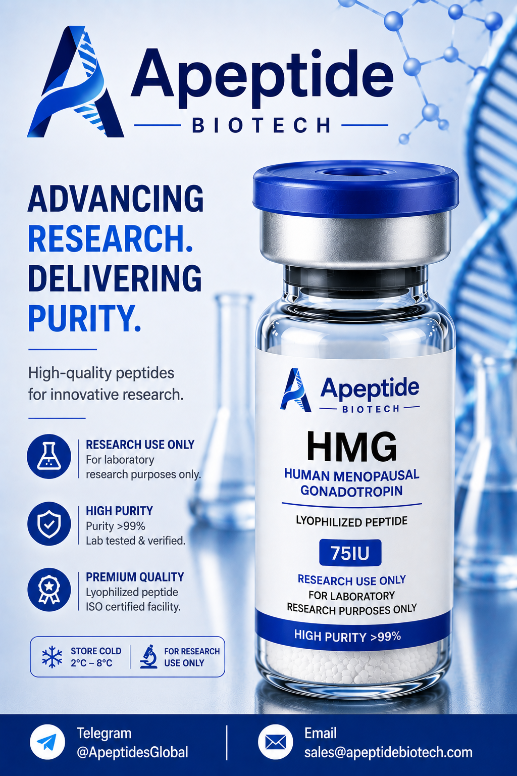 Potent HMG peptide hormone for research