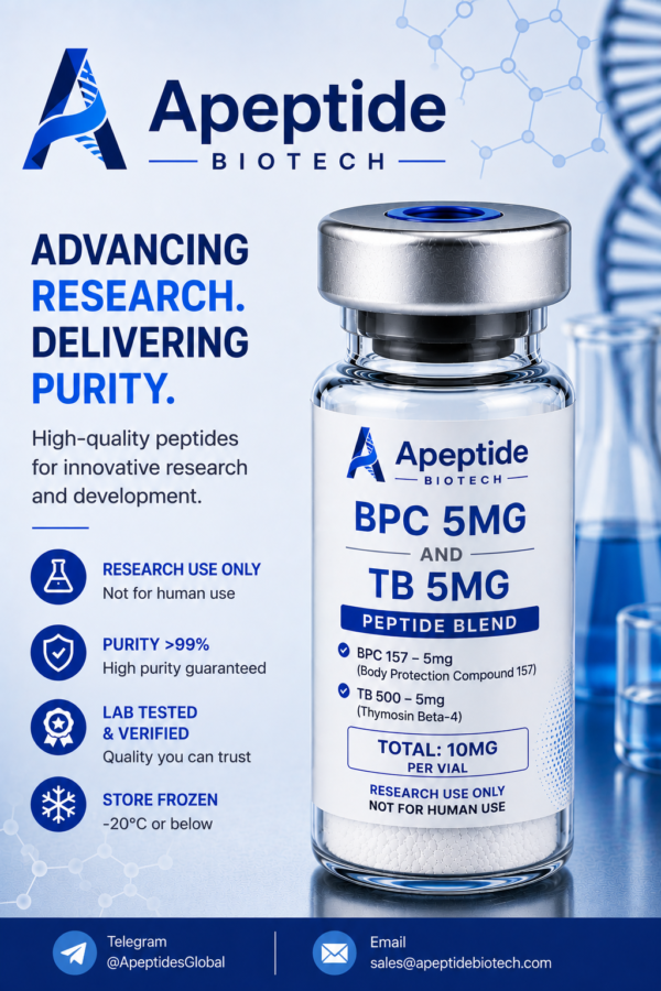 BPC 157 TB 500 Blend 5/5mg peptide vial for research